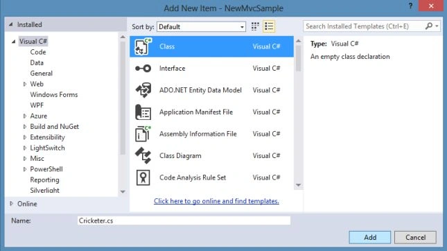 Adding Class in MVC