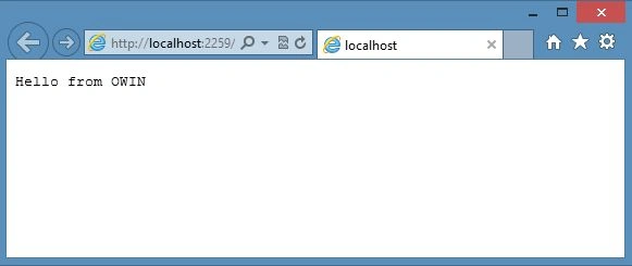 Generating Output from Owin