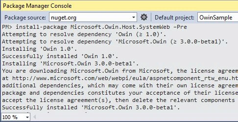 Pacakage Manager Console