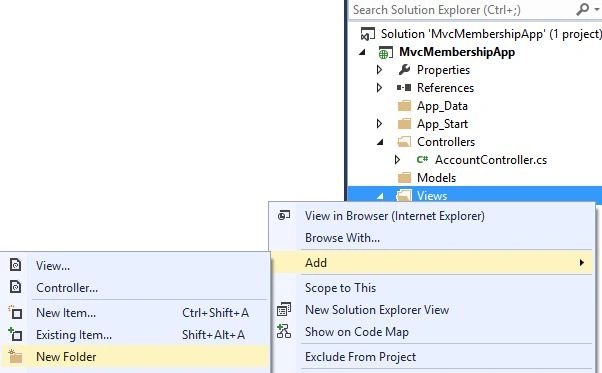 Adding Folder in Views
