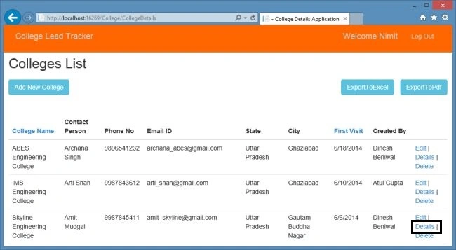 Data in ListView