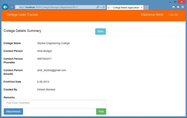 Details Page