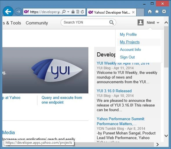 Creting Projects in UI