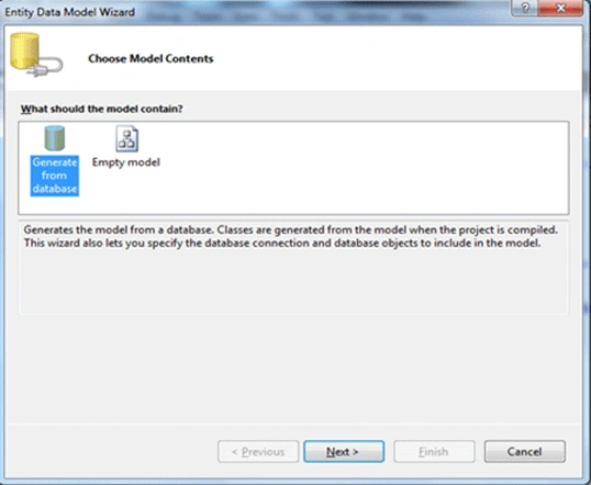 Entity Data Model Wizard