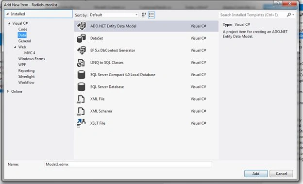 ADO.Net Entity Data Model