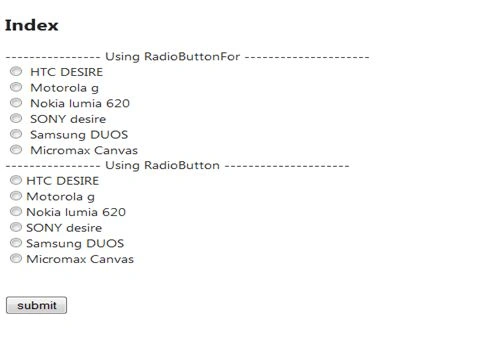 Calling Index View