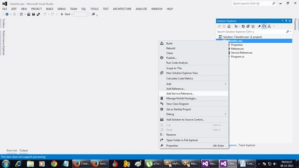 add Service Reference