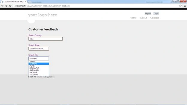 City Dropdown
