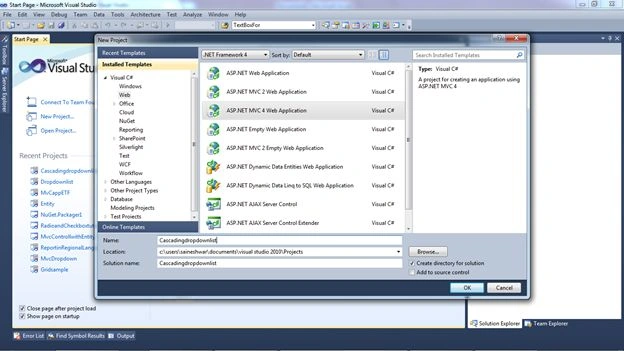 MVC 4 Web Application