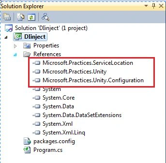 Microsoft Unity Framework