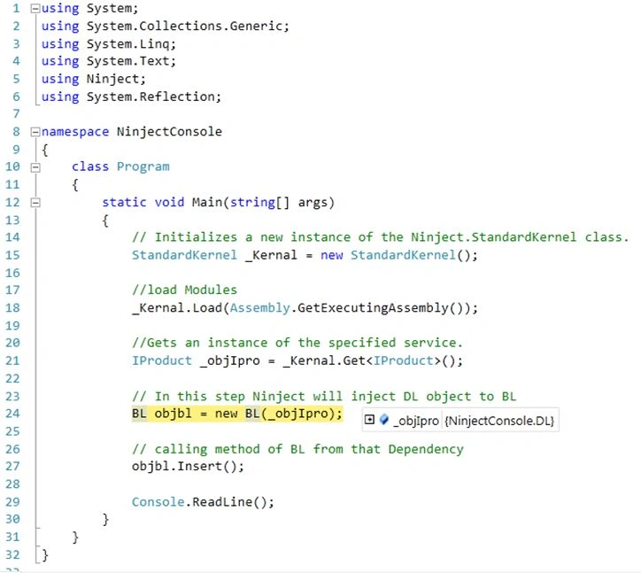 passing object of DL