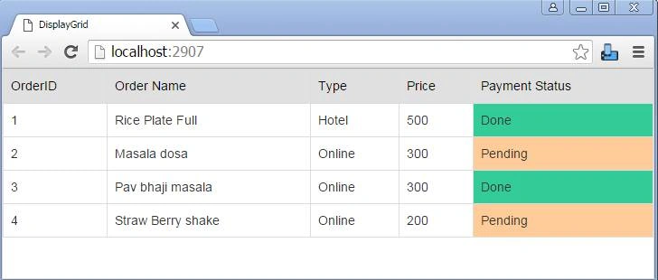 webgrid