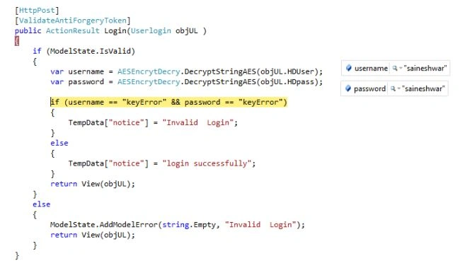 decryption value