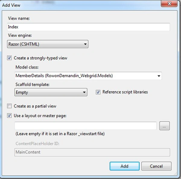 add view