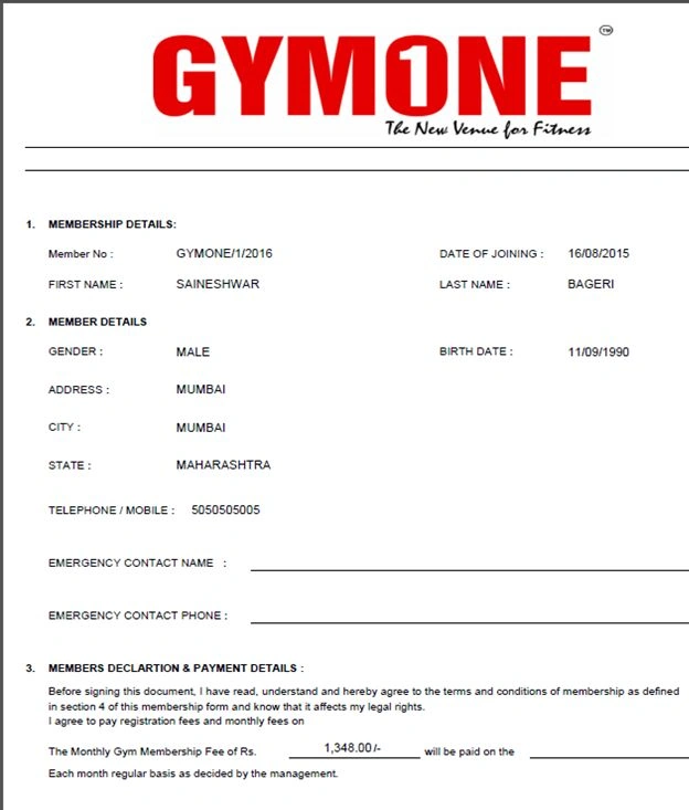 Declaration Form