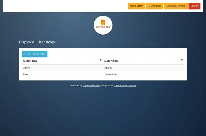 Display All SystemUser Assign Roles