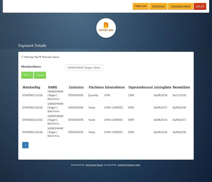 Payment Listing