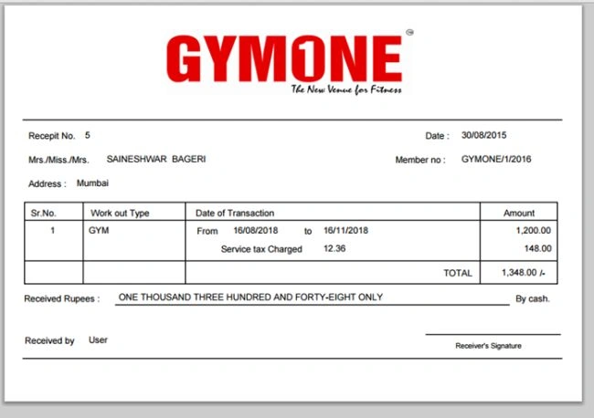 Payment Receipt