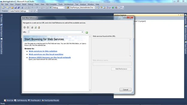 Add Web Reference