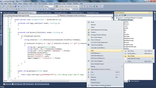 Add folder to project 
