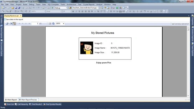 Image on Report 