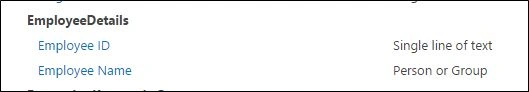 Employee details