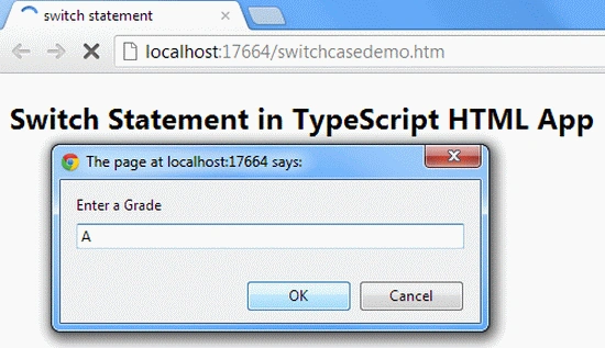 Switch Statement In TypeScript