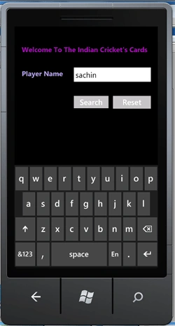 click on search button