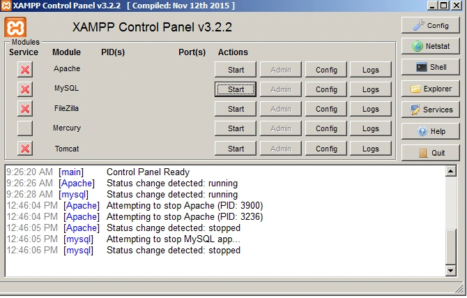 xampp server