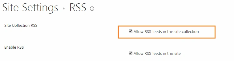 rss setting