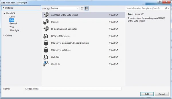 ADO.NET entity