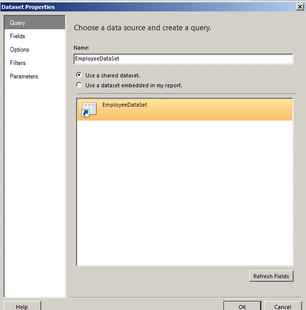 SSRS Report Using Stored Procedure