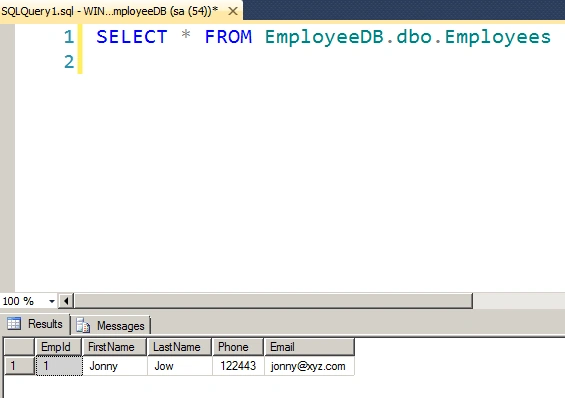 after SQL update