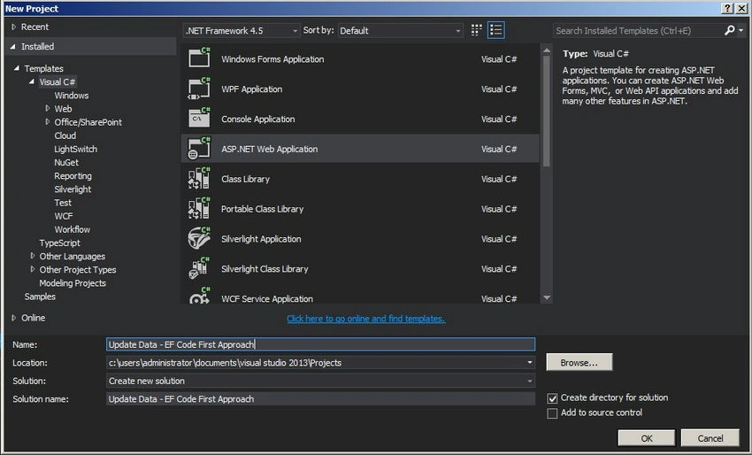 ASP dot Web application