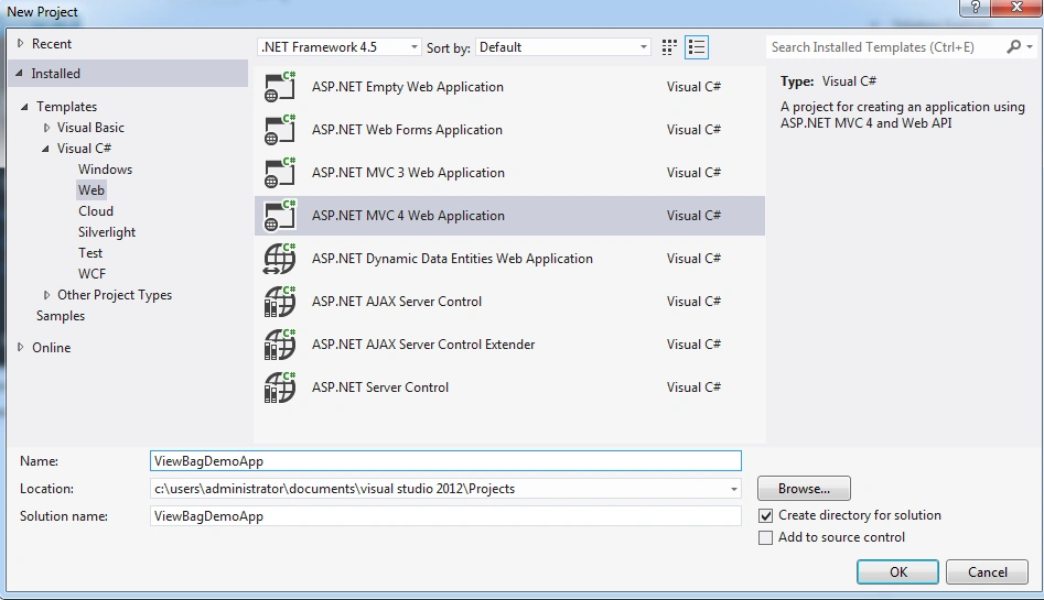 ASP.NET MVC application