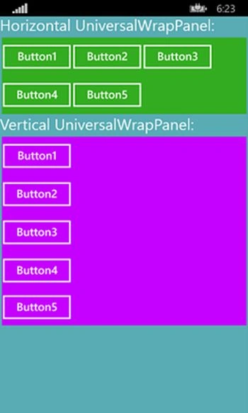 vertical universal wrap panel