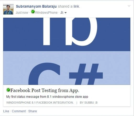 status message on your Facebook