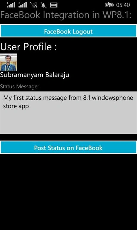 status message