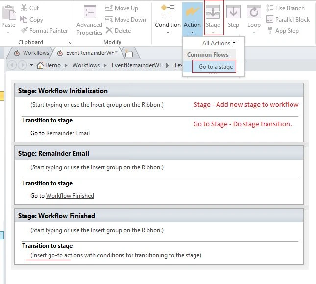 creating our Workflow stages