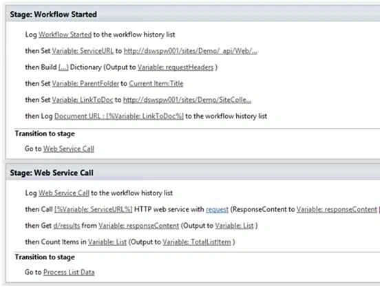 Workflow stage