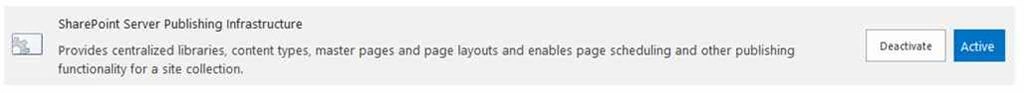 Enable Publishing Site
