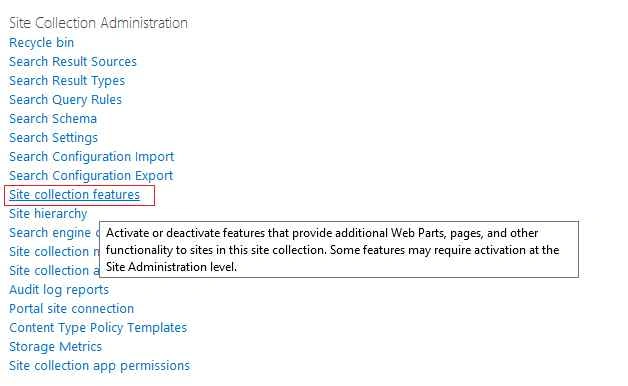 Site Collection Feature