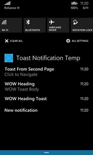 notification temp