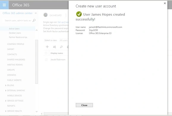 Click Create button