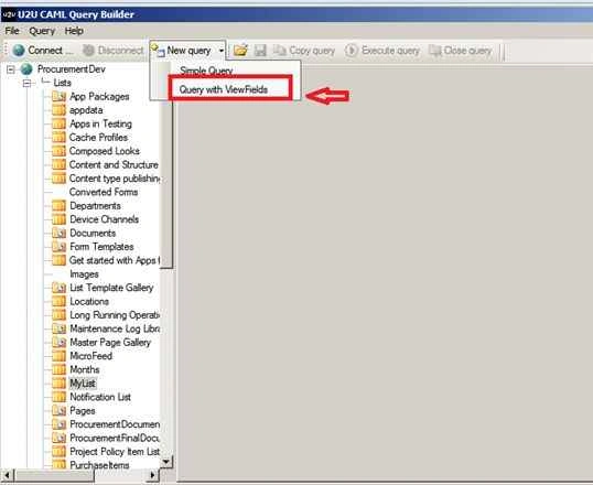 Query with ViewFields