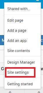Go to Site Settings