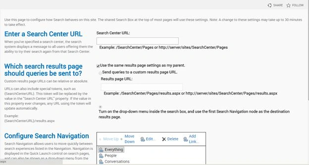 Search Settings