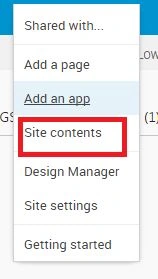 Site Contents