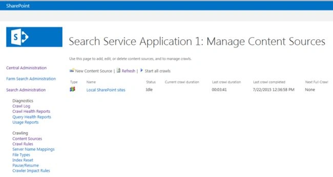 Manage Content Sources