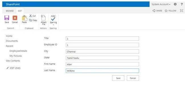 Employee details List